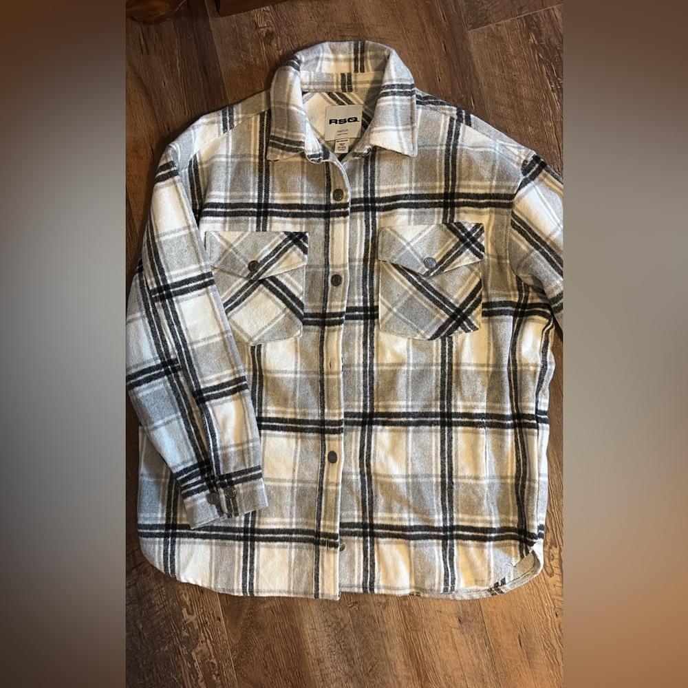 Thick oversized flannel coat